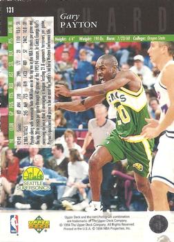 1993-94 Upper Deck Special Edition - Electric Court #131 Gary Payton Back