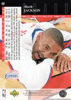 1993-94 Upper Deck Special Edition - Electric Court #107 Mark Jackson Back