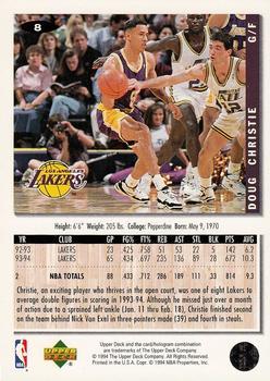 1994-95 Collector's Choice - Silver Signature #8 Doug Christie Back