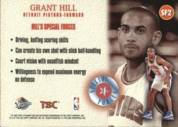 1996-97 Stadium Club - Special Forces #SF2 Grant Hill Back