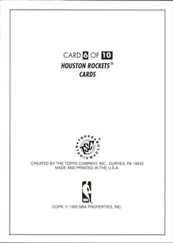 1994-95 Stadium Club - Super Teams Master Photos: Houston Rockets #6 Vernon Maxwell Back