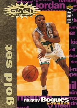 1995-96 Collector's Choice - You Crash the Game Gold Exchange: Assists/Rebounds #C20 Muggsy Bogues Front