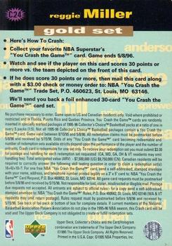 1995-96 Collector's Choice - You Crash the Game Gold: Scoring #C24 Reggie Miller Back