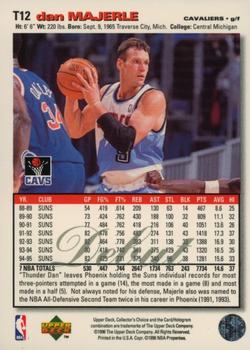 1995-96 Collector's Choice - 1995-1996 Debut Player's Club Platinum #T12 Dan Majerle Back