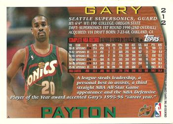 1996-97 Topps #212 Gary Payton Back