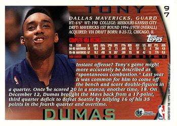 1996-97 Topps #97 Tony Dumas Back