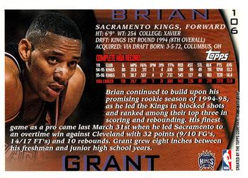 1996-97 Topps #106 Brian Grant Back