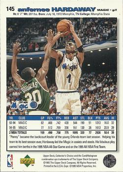 1995-96 Collector's Choice - Player's Club #145 Anfernee Hardaway Back
