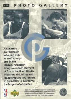 1995-96 Collector's Choice - Platinum Player's Club #400 Kenny Anderson Back