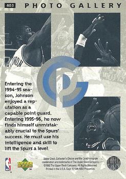 1995-96 Collector's Choice - Platinum Player's Club #403 Avery Johnson Back