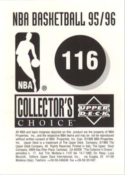 1995-96 Collector's Choice European Stickers #116 Larry Johnson Back