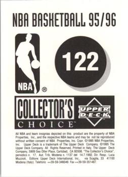 1995-96 Collector's Choice European Stickers #122 Toni Kukoc Back