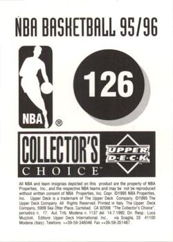 1995-96 Collector's Choice European Stickers #126 Cleveland Cavaliers Logo Back