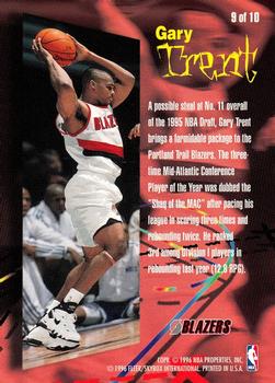 1995-96 Fleer - Rookie Phenom Hot Pack #9 Gary Trent Back