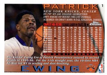 1996-97 Topps Chrome #1 Patrick Ewing Back