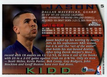1996-97 Topps Chrome #5 Jason Kidd Back