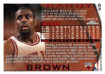 1996-97 Topps Chrome #63 Randy Brown Back