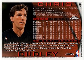 1996-97 Topps Chrome #87 Chris Dudley Back