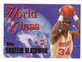 1995-96 Topps - World Class #WC5 Hakeem Olajuwon Front