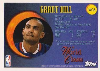 1995-96 Topps - World Class #WC6 Grant Hill Back