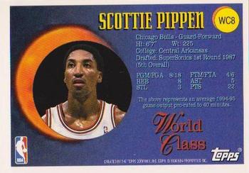 1995-96 Topps - World Class #WC8 Scottie Pippen Back