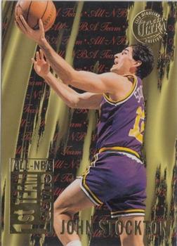 1995-96 Ultra - All-NBA Gold Medallion #5 John Stockton Front
