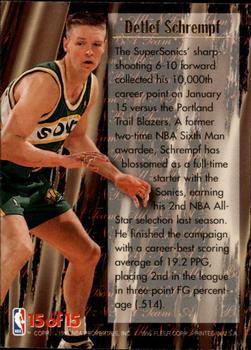1995-96 Ultra - All-NBA Gold Medallion #15 Detlef Schrempf Back