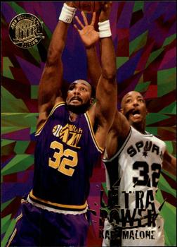 1995-96 Ultra - Ultra Power Gold Medallion #5 Karl Malone Front