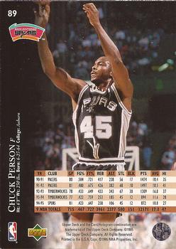 1995-96 Upper Deck - Electric Court #89 Chuck Person Back