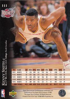 1995-96 Upper Deck - Electric Court Gold #111 Kenny Smith Back