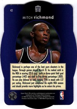 1996 SPx - Gold #42 Mitch Richmond Back