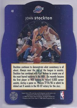 1996 SPx - Gold #48 John Stockton Back