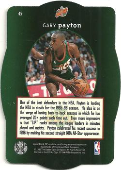 1996 SPx - Gold #45 Gary Payton Back