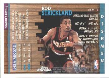 1996-97 Topps Chrome - Season's Best #14 Rod Strickland Back