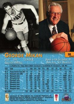 1996-97 Topps Stars - Finest Refractors #30 George Mikan Back
