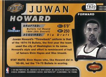 1996-97 Bowman's Best - Atomic Refractors #TB20 Juwan Howard Back