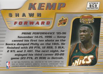 1996-97 Bowman's Best - Cuts Atomic Refractors #BC9 Shawn Kemp Back