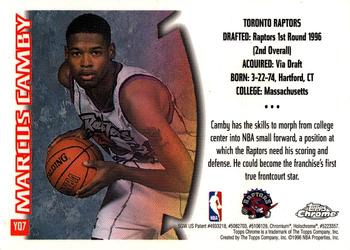 1996-97 Topps Chrome - Youthquake #YQ7 Marcus Camby Back