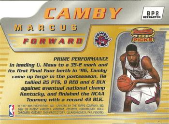 1996-97 Bowman's Best - Picks Refractors #BP2 Marcus Camby Back