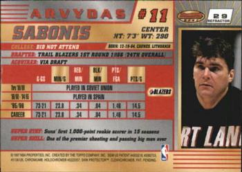 1996-97 Bowman's Best - Refractors #29 Arvydas Sabonis Back