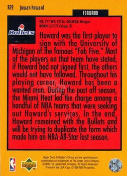1996-97 Collector's Choice - You Crash the Game Scoring Silver Exchange (Series Two) #R29 Juwan Howard Back