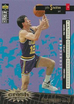 1996-97 Collector's Choice - You Crash the Game Scoring Gold (Series One) #C27 John Stockton Front