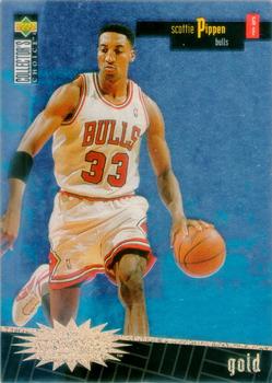 1996-97 Collector's Choice - You Crash the Game Scoring Gold Exchange (Series One) #R4 Scottie Pippen Front