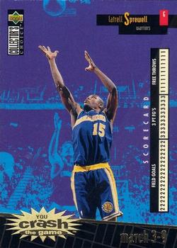 1996-97 Collector's Choice - You Crash the Game Scoring Gold (Series Two) #C9 Latrell Sprewell Front