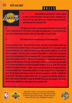 1996-97 Collector's Choice - You Crash the Game Scoring Gold (Series Two) #C13 Nick Van Exel Back