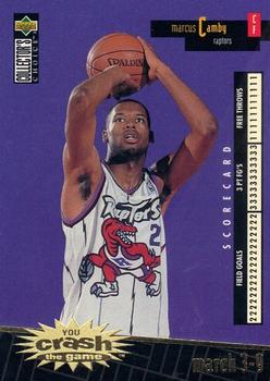 1996-97 Collector's Choice - You Crash the Game Scoring Gold (Series Two) #C26 Marcus Camby Front