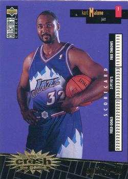1996-97 Collector's Choice - You Crash the Game Scoring Gold (Series Two) #C27 Karl Malone Front
