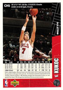 1996-97 Collector's Choice Chicago Bulls #CH5 Toni Kukoc Back