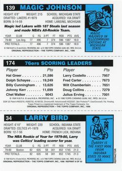 1996-97 Stadium Club - Finest Reprints Refractor #8 Larry Bird / Julius Erving / Magic Johnson Back