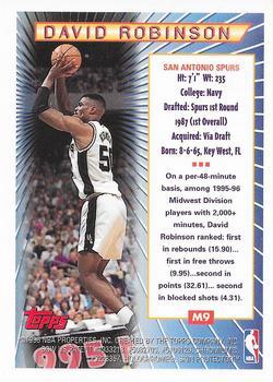 1996-97 Topps - Mystery Finest Bordered Refractor #M9 David Robinson Back